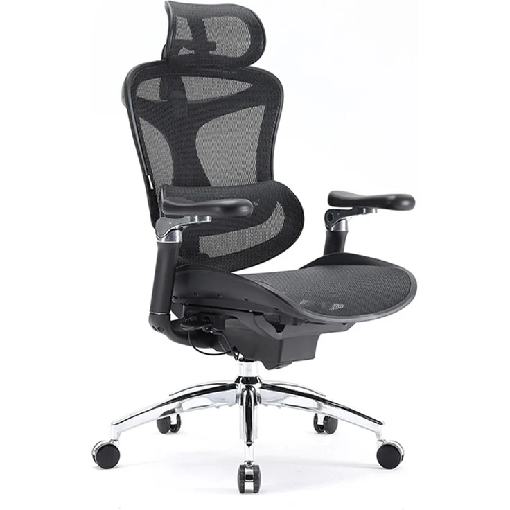 Sihoo 'Doro C300 Pro' ergonomischer Schreibtischstuhl, 130 x 75,5 cm, in Schwarz – Bild 1