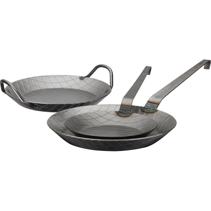 GSW Pfannen-Set, Eisen (Set, 3-tlg, 1x Bratpfanne Ø 20 cm, 1x Bratpfanne Ø 24 cm, 1x Bratpfanne Ø 28 cm), Induktion