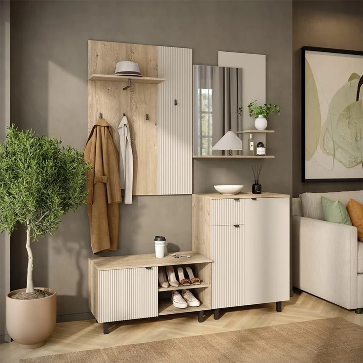 Garderobe Puerto Eiche/Cashmere 69x95 cm 4-er Set Vicco – Bild 3