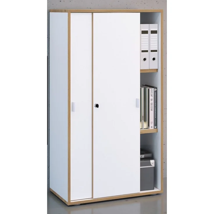 VCM Büroschrank Salia 920736 Weiß H. 110 x B. 60 x T. 37 cm – Bild 2
