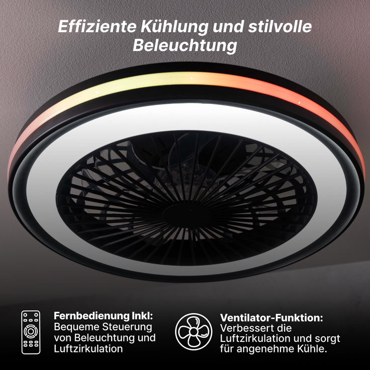 Brilliant AG Leuchten G99280-06 Palmero LED Deckenleuchte mit Ventilator RGBW – Bild 5