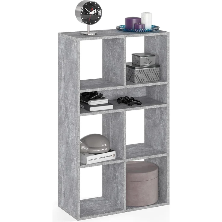 KOMTO Bücherregal RIM6 Regal Bücherregal Standregal Würfelregal Büroregal, Bücherschrank für Kinderzimmer Wohnzimmer 65,8 х 30,7 х 112,5 cm – Bild 1