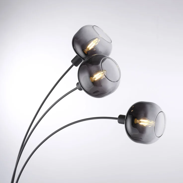 JUST LIGHT 15422-18 ZEA Stehleuchte 3-flammig schwarz rauchglas – Bild 5