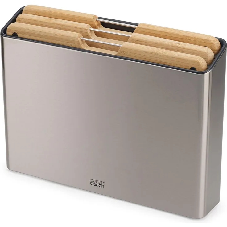 Joseph Joseph Folio Steel 3-tlg. Schneidebrett-Set Bambusblock