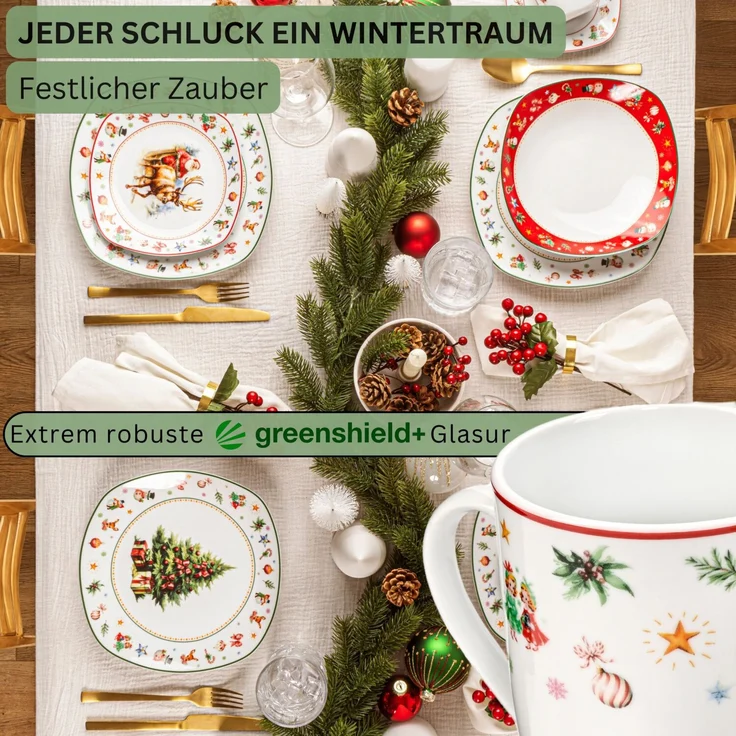 SÄNGER Kaffeebecher Set Bilgola Christmas Design 6 teilig – Bild 3