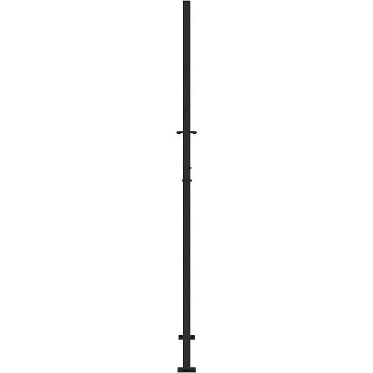 vidaXL Gartentor Schwarz 100x200 cm Stahl Flammendesign 4100993 – Bild 5