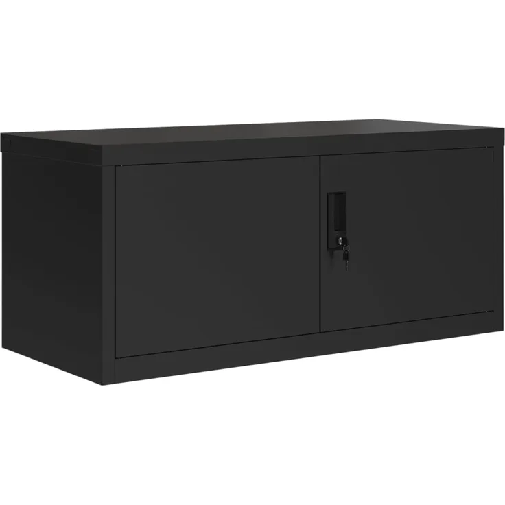 vidaXL Aktenschrank Schwarz 90x40x40 cm Stahl 339718