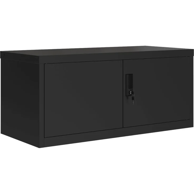 vidaXL Aktenschrank Schwarz 90x40x40 cm Stahl 339718 – Bild 1