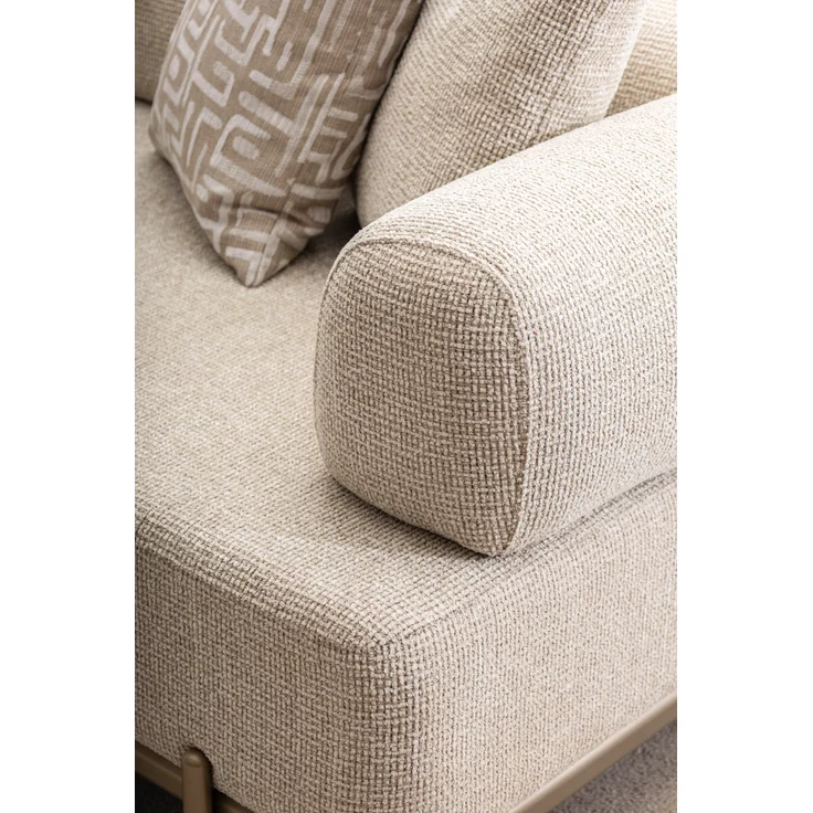 Ecksofa "Norella" mit Hocker-Beige – Bild 7