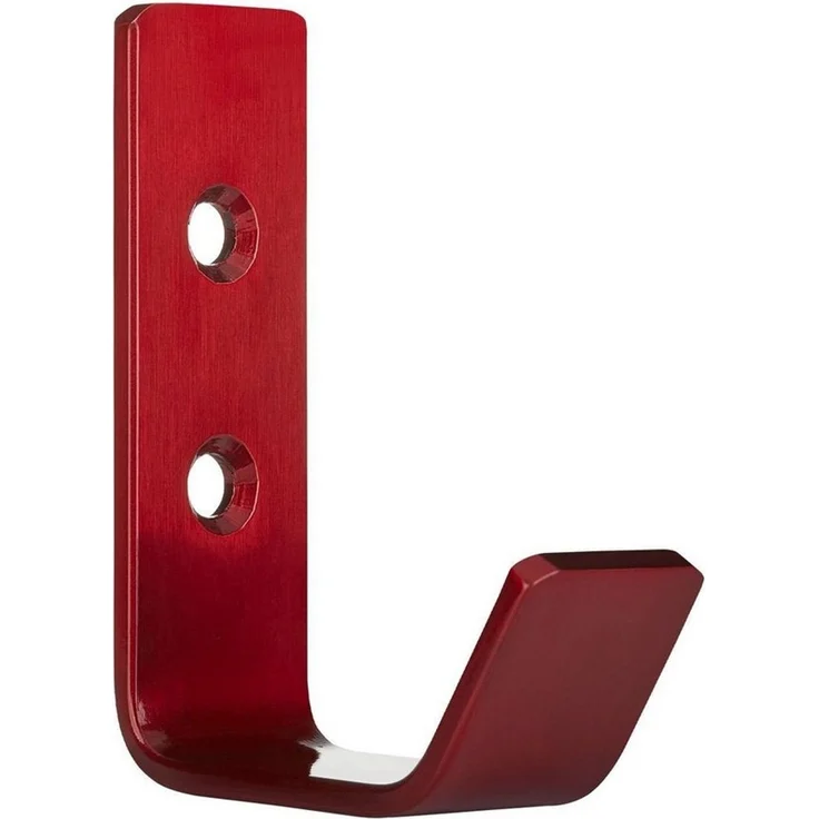 SO-TECH® Kleiderhaken Wandhaken, aus Edelstahl, 60 x 20 x 45 mm, (5-St), kleiner Jackenhaken mit abgerundeten Kanten bordeauxrot – Bild 2