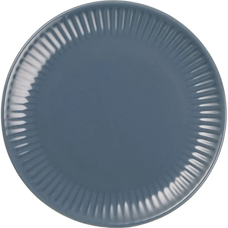 Teller Kuchenteller Frühstücksteller Mynte 19cm Rund Rille Ib Laursen 2032 09 - cornflower (blau) – Bild 3