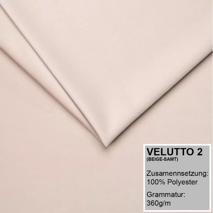 Ecksofa MODENA 320 cm x 185 cm – Stoff: VELUTTO Beige 2 Farbe: Beige – Bild 5