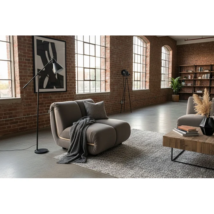 KAWOLA Sessel LAYLA Sitzelement Velvet taupe 74 x 99 x 92 cm – Bild 2