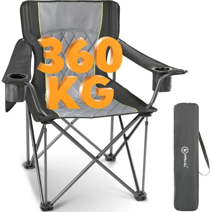 HOMECALL Campingstuhl Übergroßer Klappstuhl mit hoher Rückenlehne, XXL Faltstuhl Gepolstert (Bis 360KG Belastbar), Robust und Zuverlässig klappstuhl für Outdoor, Balkon, Garten – Bild 5