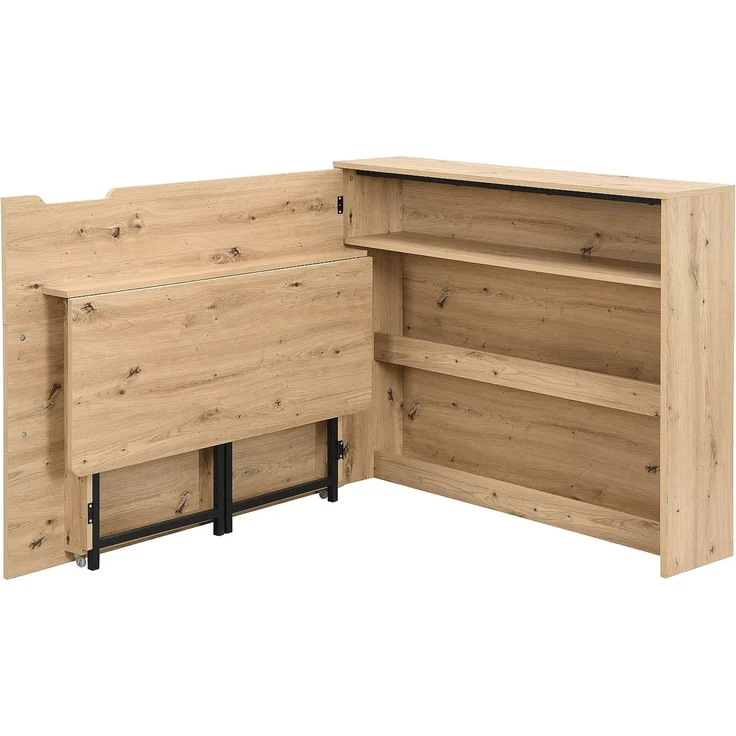Vente-unique - RELIMY - Schreibtisch - Metall - Naturfarben hell - 115 x 27 x 93 cm – Bild 5