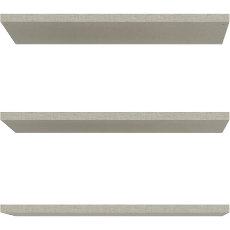 Forte Einlegeböden 3-er Set 40 50, Zubehör für Kleiderschränke, Holzwerkstoff, Grau Textilnachbildung, 42,2 cm breit x 42 cm hoch x 1,5 cm tief – Bild 1