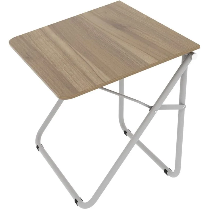 Zeichentisch 80 x 67 x 76 - Metallic-Grau und Walnuss Troia Levira – Bild 4
