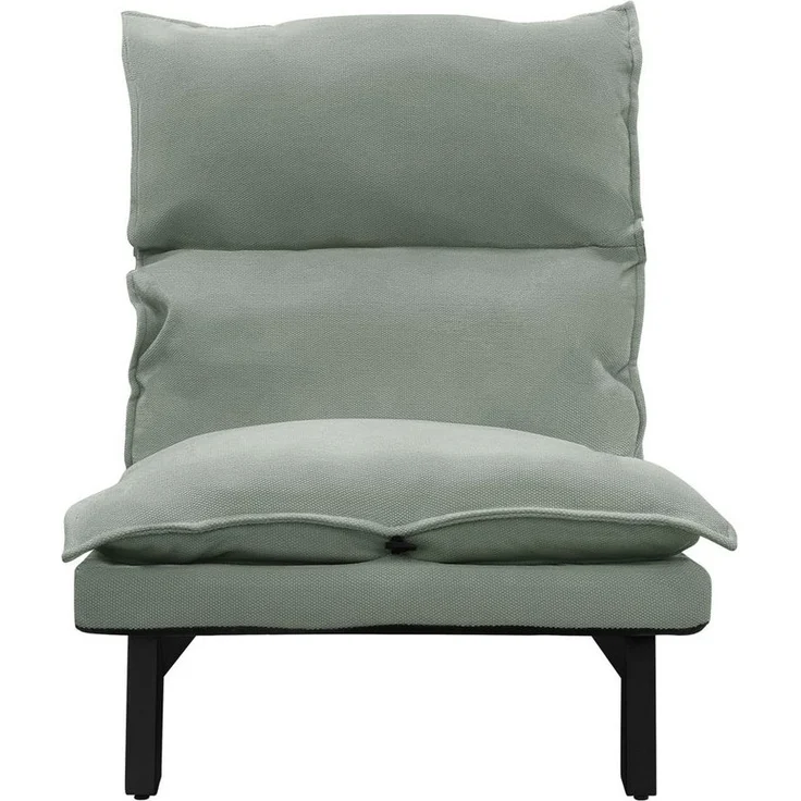 ML-DESIGN Loungesessel Bodenstuhl Bodensessel gepolstert mit Verstellbarer Rückenlehne, Sessel grau/grün aus Leinen stabilem Stahlgestell Boden Relaxsessel – Bild 1