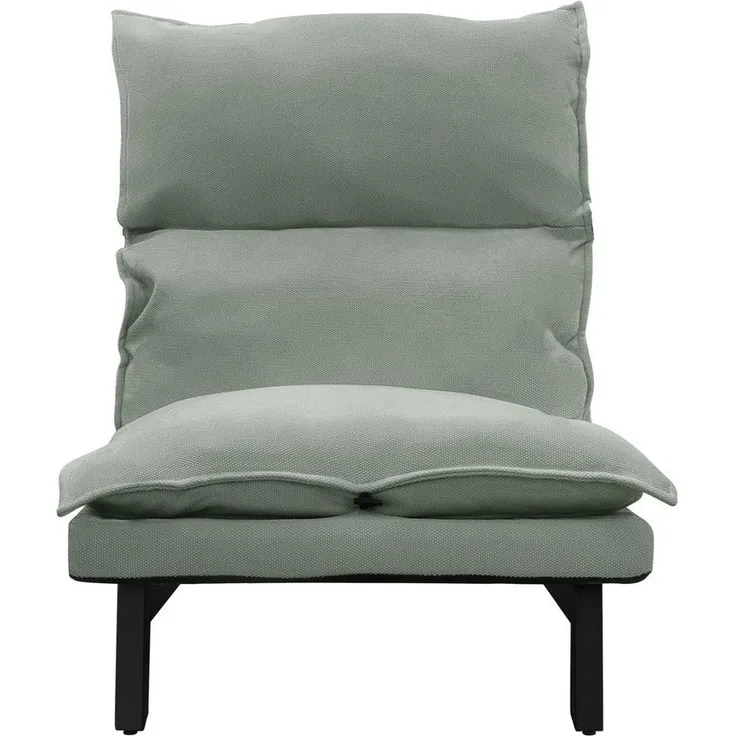 ML-DESIGN Loungesessel Bodenstuhl Bodensessel gepolstert mit Verstellbarer Rückenlehne, Sessel grau/grün aus Leinen stabilem Stahlgestell Boden Relaxsessel