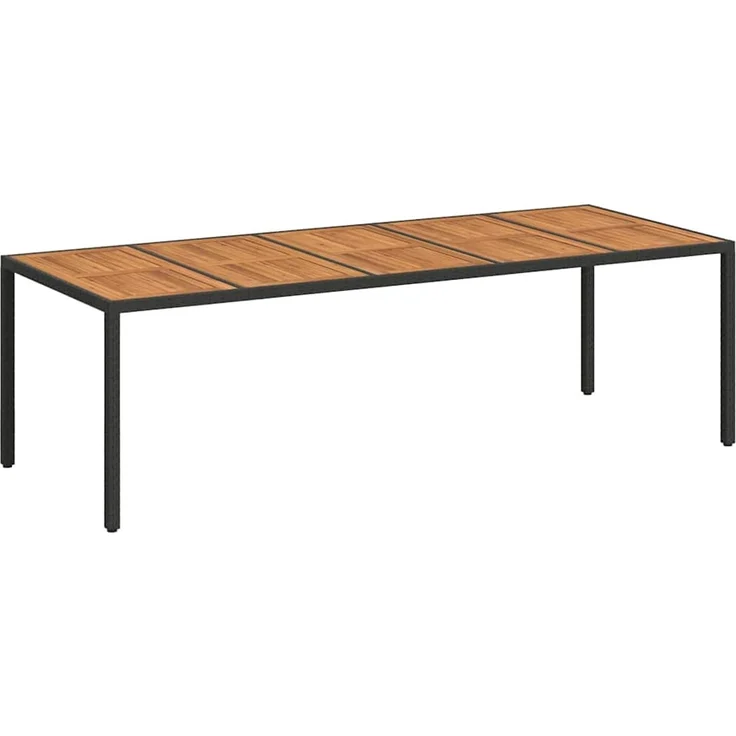 vidaXL Gartentisch Schwarz Poly-Rattan 362558 – Bild 2
