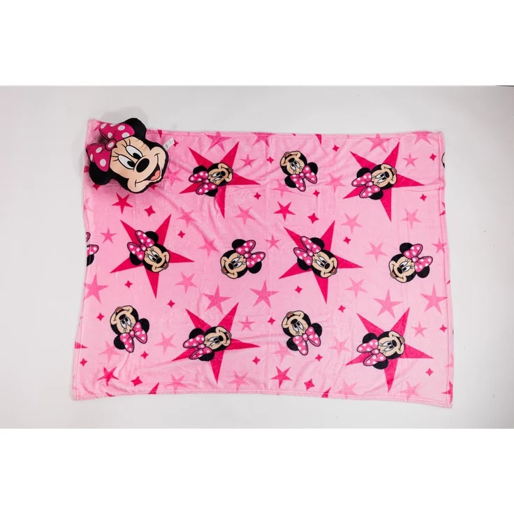 Disney Minnie Mouse Kinder Kuschelset mit Kissen und Decke 100 × 140 cm für Schlafzimmer und Sofa – Bild 2