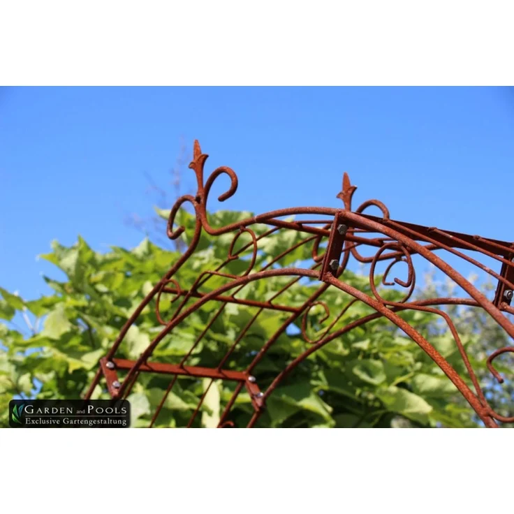 GardenAndPools Rosenbogen PARIS Lilie Spitze 160cm Rost – Bild 4