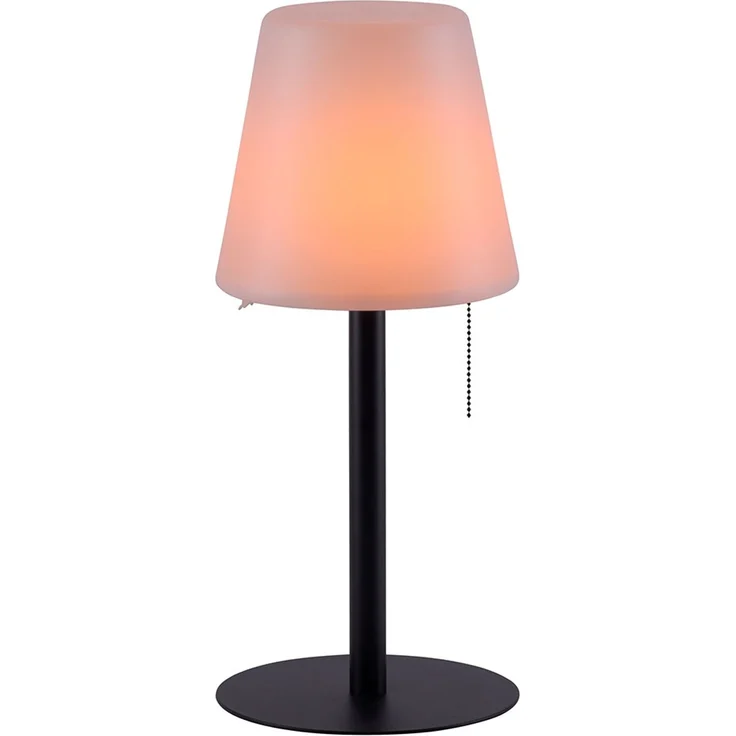 LED Tischlampe Steckleuchte, dimmbar, schwarz weiß, H 76 cm – Bild 9