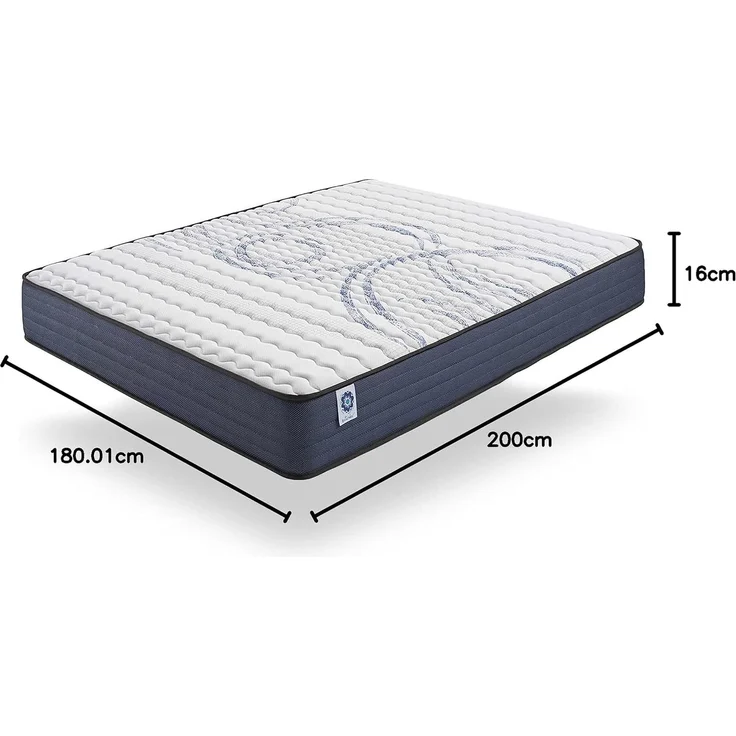 naturalex | Perfectsleep | Matratze 180x200 cm | Memory und Blue Latex-Technologie Extra Komfort HR | Perfekter Halt mit Atmungsaktivem Schaumstoff | Ergonomisch Entspannend und Hypoallergen – Bild 2