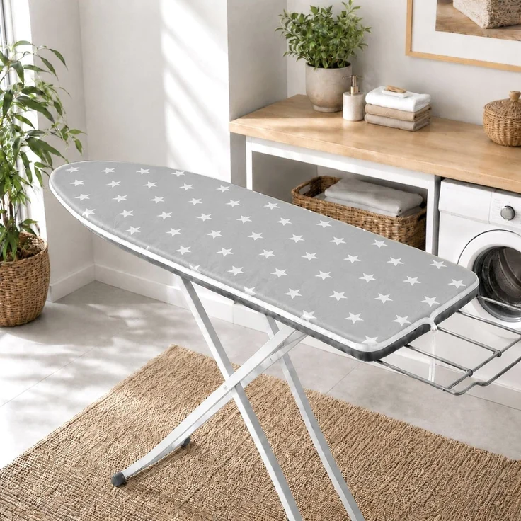 Bügelbrettbezug aus 100% Baumwolle - 125 x 44 cm mit Kordelzug, Sternenmotiv – Bild 3