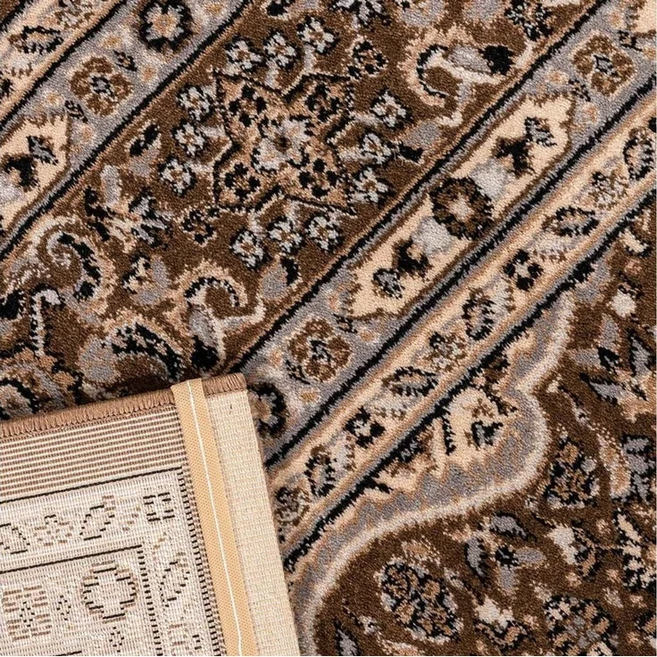 Vimoda Orientteppich Orientteppich Teppich Wohnzimmer Beibe Braun in bester Qualität, Rechteckig, Höhe: 11 mm, Läufer Orient Stil Ornament mit authentischem Charm, dick dicht – Bild 3