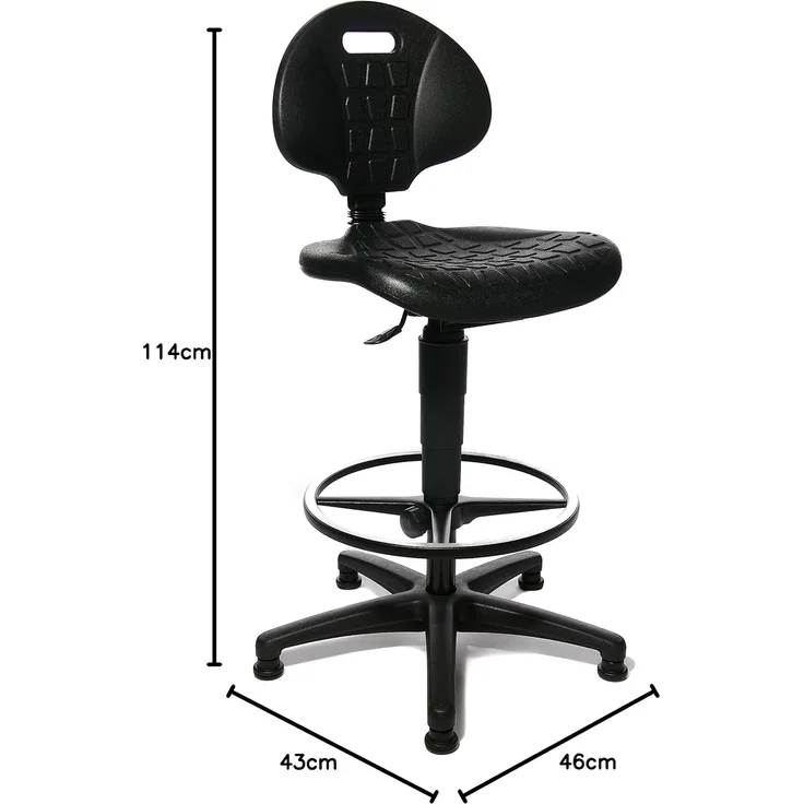 Topstar Arbeitsdrehstuhl ´TEC 20 Counter´, schwarz – Bild 2