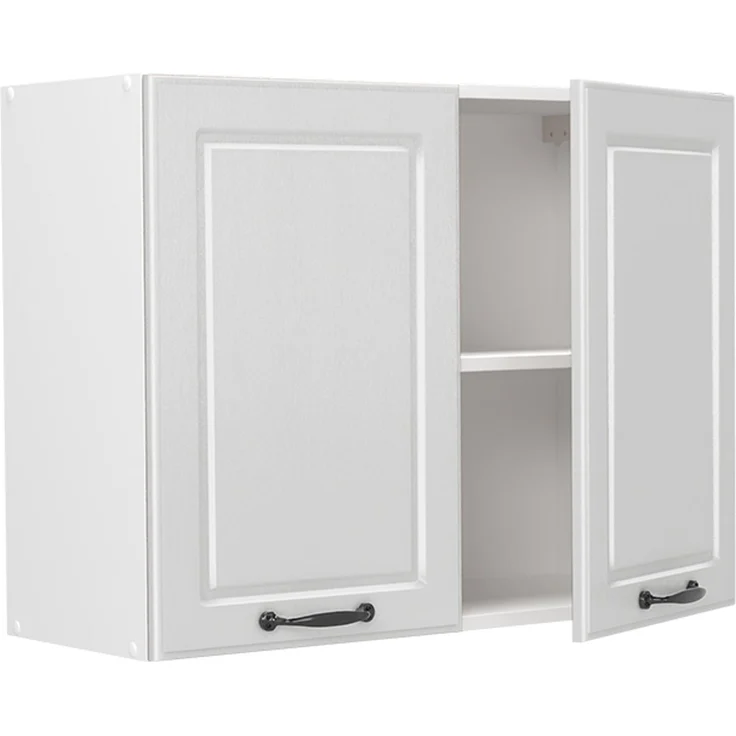 Küchenglasschrank R-Line Weiß Landhaus/Weiß 80 cm Vicco – Bild 3