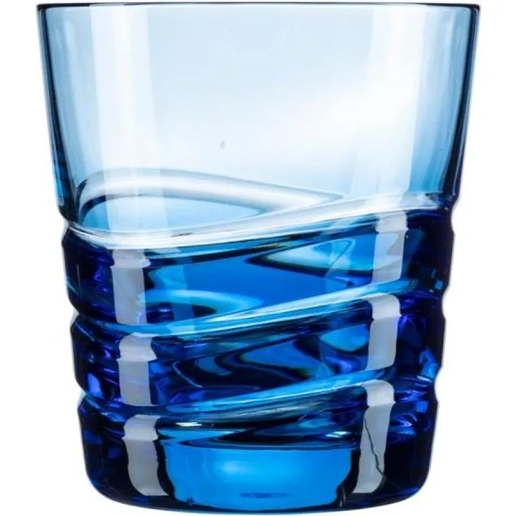 Becher Kristall Wave aqua (8,5 cm)