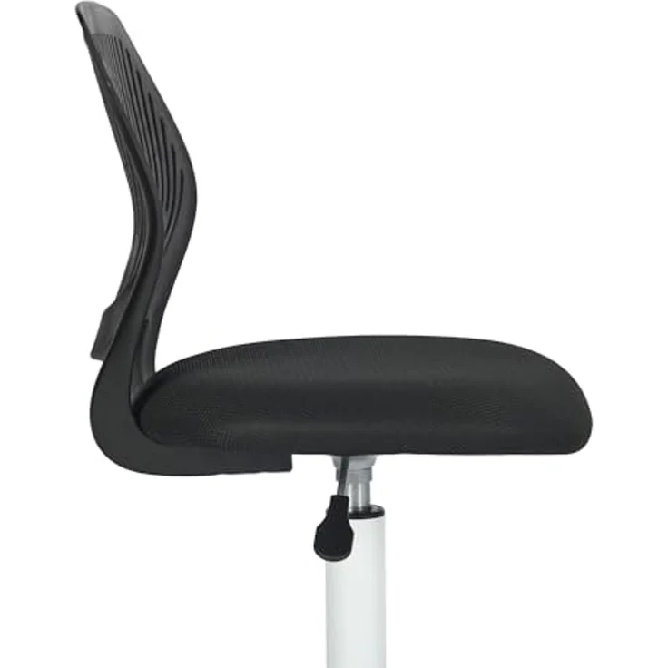 FurnitureR Teenage, Height Adjustable Armless Task, Colourful Study for Home and Computer, Ergonomic & Swivel Office, 40,5 x 44 x 87 cm, Schwarz, Metall, 44 x 40 x 87 cm – Bild 6