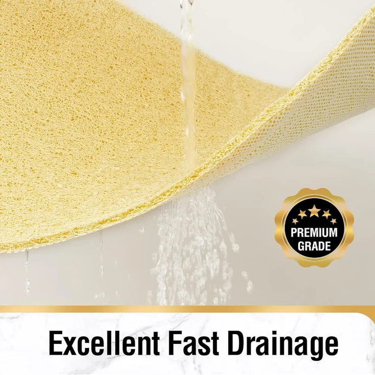 Duschmatte Rutschfest Badewanne PVC Beige 80 x 60 cm (Rechteckig) – Bild 6