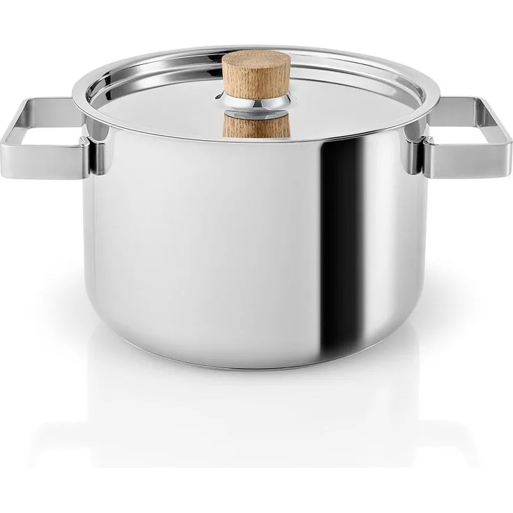 Eva Solo Nordic kitchen Topf, Kochtopf, Universaltopf, Suppentopf, Fleischtopf, Kochen, Edelstahl, Eiche, 3 L, 281230