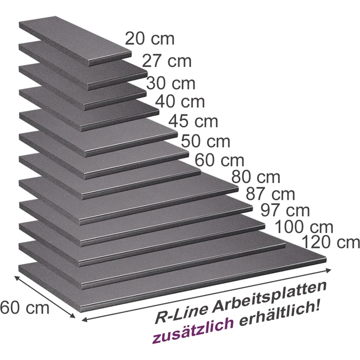 Küchenarbeitsplatte R-Line Granit 30 cm Vicco – Bild 2