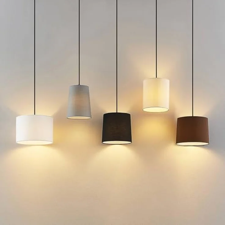 Lindby Pendelleuchte 'Amilia', Holzlampe mit 5 E27 Fassungen, Schwarz, Grau, Beige, Braun, Weiß, 125x25 cm, ideal für Esszimmer und Wohnzimmer – Bild 6