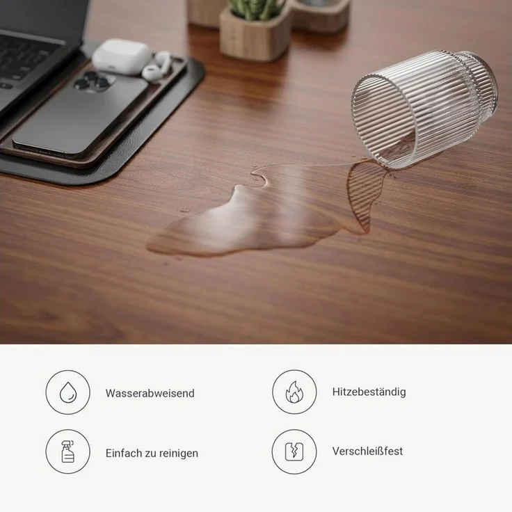 Ergotopia Schreibtischplatte Holzplatte gefertigt in Deutschland - 25 mm Bürotischplatte – Bild 2