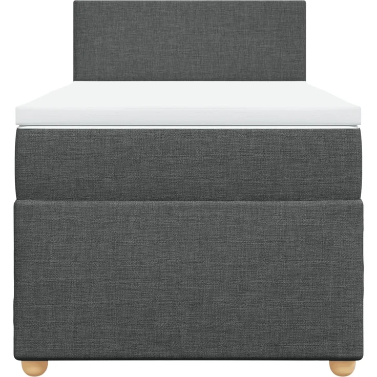 vidaXL Boxspringbett mit Matratze Dunkelgrau 80x200 cm Stoff 3288801 – Bild 6