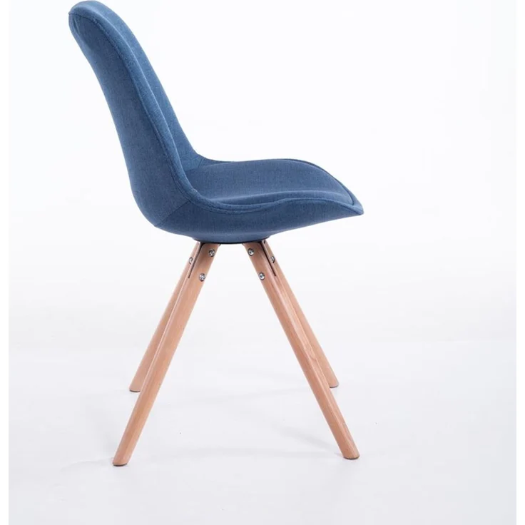 Besucherstuhl TAIPEI - Stoff Blau 48x56x84 cm | Besucherstühle Konferenzstuhl Wartezimmerstuhl Bürostühle Bürostuhl Konferenzraum Wartezimmer – Bild 3