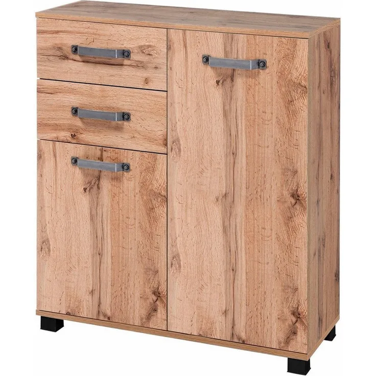 Schildmeyer Milan Kommode 134890, eiche landhaus Dekor, 32x80. 6x94. 8 cm