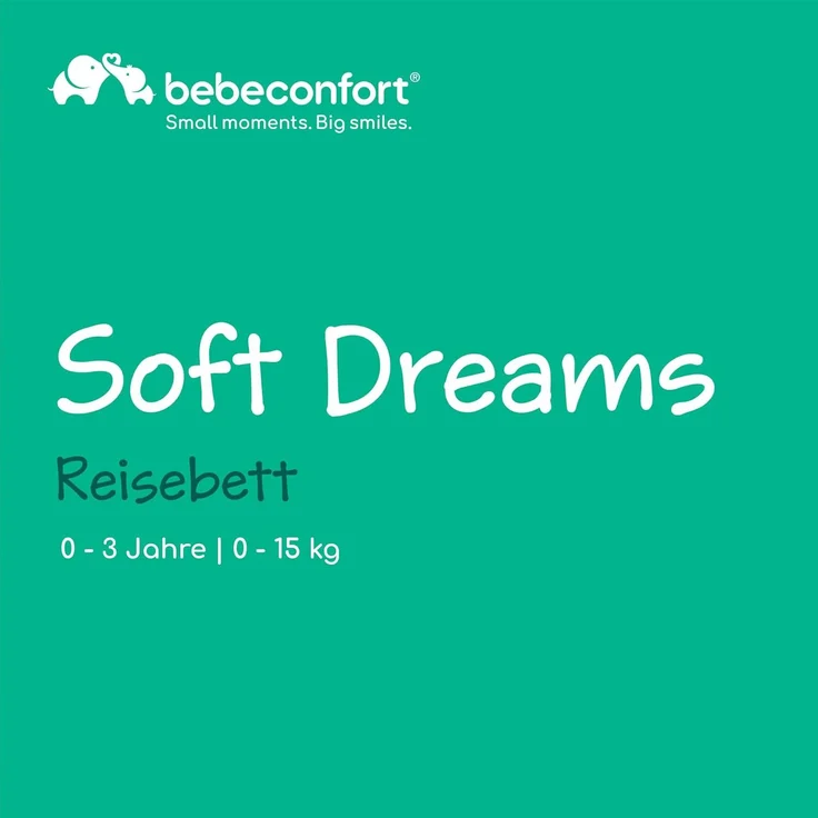 Bebeconfort Reisebett Soft Dreams, Zusammenklappbares Kinder-Reisebett inkl. Transporttasche, Höhenverstellbar und inkl. Matratze, nutzbar ab der Geburt bis ca. 3,5 Jahren (bis 15 kg), Grey Mist – Bild 2