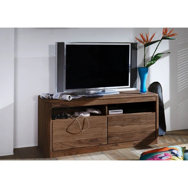 TV-Board Sheesham 130x40x58 smoked cherry gebeizt TORONTO #119 – Bild 8