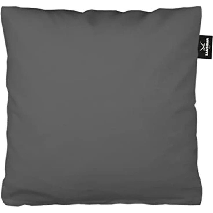 Sansibar Sylt Kissenhülle Uni Jersey Kissenhülle, 40x40 cm, mit edlem Sansibar Fähnchen am Steg, (1 Stück), Jersey, perfekter, faltenfreier Sitz, Antipilling Ausrüstung – Bild 2