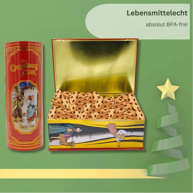 MediMuc Keksdose Große Buchdose Weihnachtsstern – Bild 3