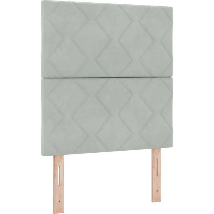 vidaXL Ottoman Bett mit Matratze Hellgrau 80 x 200 cm Samt 3457755 – Bild 4