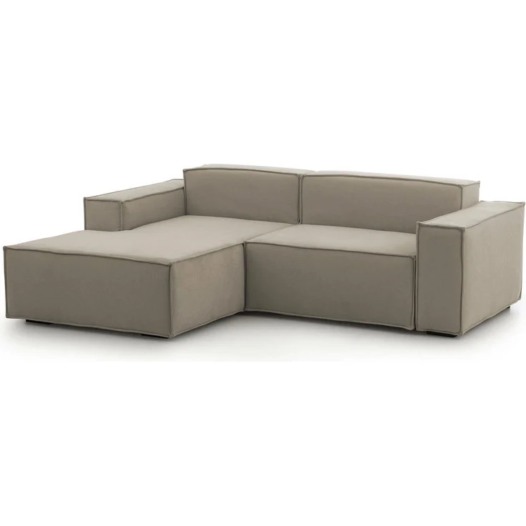 Dmora Sofa mit Halbinsel Assurte, modulares Sofa mit linker Chaiselongue, modernes Stoffsofa, 100 % Made in Italy, 240 x 170 x 70 cm, Taupe – Bild 8