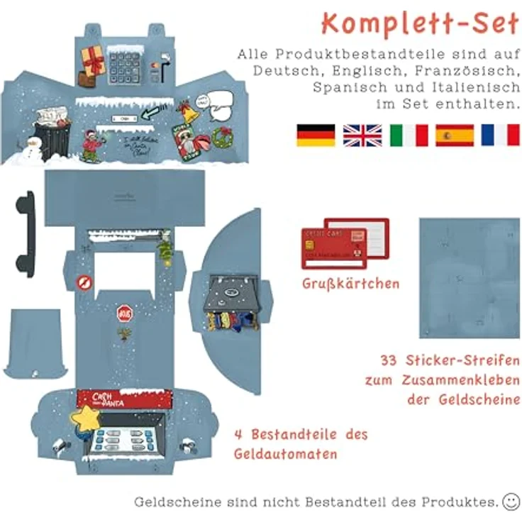 SURPRISA Geschenkbox Geld-O-Mat Geldgeschenk Verpackung – Kreatives DIY Geldautomat, für Geldgeschenke zum Geburtstag, Hochzeit & besondere Anlässe – Bild 6