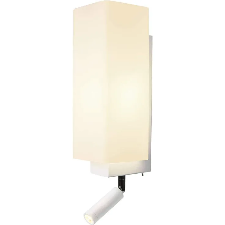 SLV Leuchte 1003429 QUADRASS SPOT Indoor Wandaufbauleuchte mit LED Spot und E27 Fassung weiß